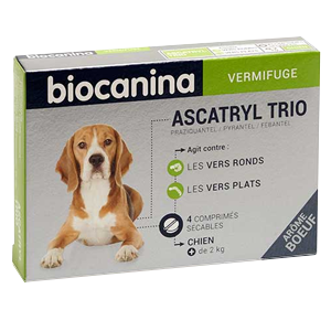 Ascatryl trio - Vermifuge - Chien - 4 comprimés - Biocanina - Produits-veto.com