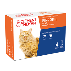Fiprokil 50 mg - Spot-on - Fipronil - Chat - Antiparasitaire - Clément Thékan - Produits-veto.com