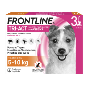 Frontline Tri-act - Anti-puces - Chien S - 3 pipettes - Produits-veto