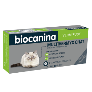 Multivermyx - Vermifuge chat - 2 comprimés - BIOCANINA - Produits-veto.com