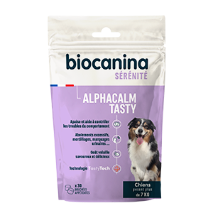 Alphacalm Tasty - Stress et anxiété du chien - 30 bouchées - BIOCANINA - Produits-veto.com