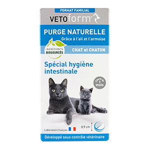 VETOFORM - Purge naturelle - Hygiène intestinale - Chat et chaton - Comprimés - DAZONT - Produits-veto.com