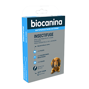 Insectifuge - Spot-on - Petit chien - 2 pipettes - Biocanina - Produits-veto.com