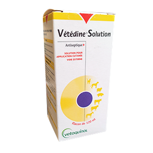 Vétédine Solution - Antiseptique / Antifongique - 120 ml - Vetoquinol - Produits-veto.com