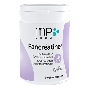 Pancréatine - Fonction digestive - Chien et Chat - 50 gélules - MP Labo - Produits-veto.com
